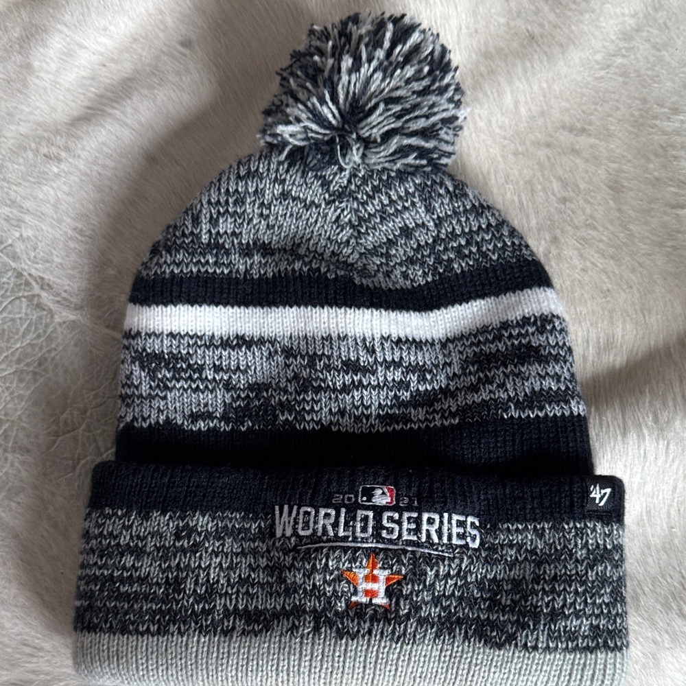 47 Brand Navy and Gray Houston Astros World Series Beanie